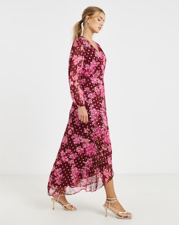 Hope &amp; Ivy Blossom Wrap Maxi Dress