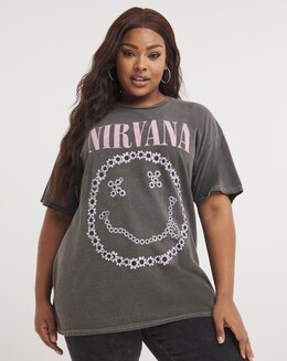 Charcoal Nirvana Flower License Tee