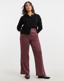 Burgundy Wide Jegging