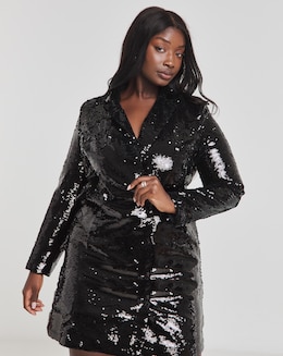 Black Sequin Blazer Dress