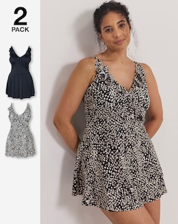 Simply Be Value 2 Pack Swimdresses - Image