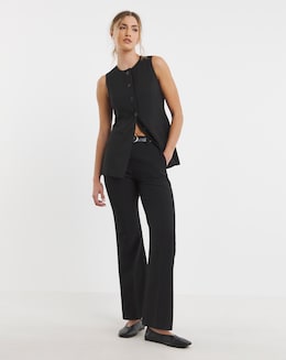 Black Bootcut Workwear Trouser