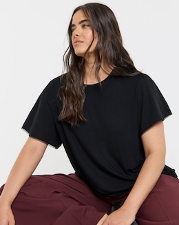 Black Angel Sleeve T-Shirt