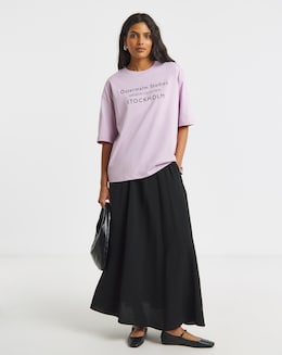 Simply Be Blush Stockholm Graphic T-Shirt