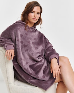 Pretty Secrets Jacquard Oversized Hooded Lounge Dress