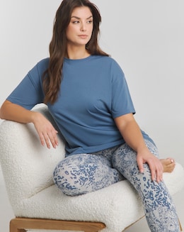 Value Cuffed Animal Print Legging Pyjama Set
