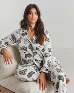 Pretty Secrets Button Through Cotton Pyjama Set