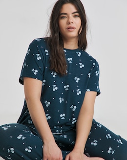 Pretty Secrets Cherry Print Supersoft Pyjama Set