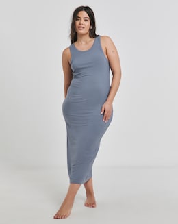 Brushed Modal Ribbed Lounge Dress