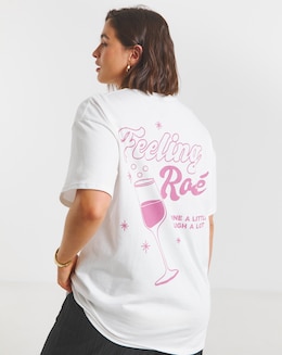 White Feeling Rose Graphic T-Shirt