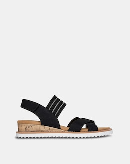 Skechers Bobs Desert Kiss Mesh Strap Sandals Wide Fit