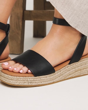 Low Espadrille Wedge Sandal Ex Wide - Image 3