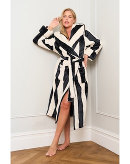 JimJamTheLabel Mono Stripe Robe