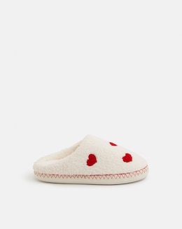 Accessorize Heart Teddy Mule Slippers
