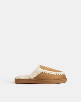 Accessorize Whipstitch Suedette Mules