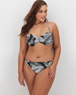 Figleaves Curve Tahiti Underwired Palm Print Bikini Top