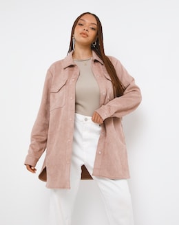 Relaxed Suedette Shacket