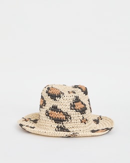 Leopard Print Fedora Hat
