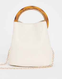 Ecru Ring Detail Grab Bag