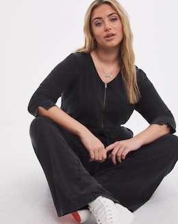 Acid Wash Jersey Jumpsuit