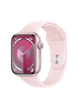 Apple Watch Series 9 GPS 45mm Pink Aluminium Case, Light Pink Sport Band - M/L