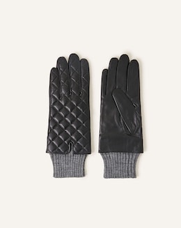 Accessorize Quilted Leather Gloves
