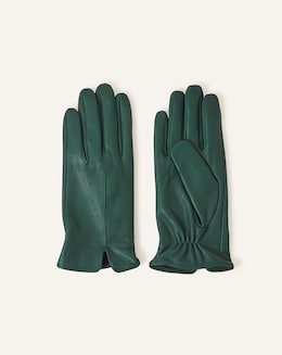 Accessorize Touchscreen Leather Gloves