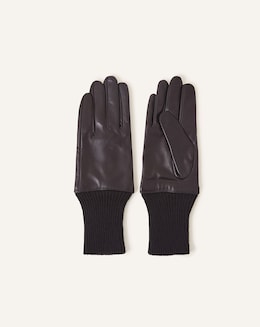 Accessorize Leather Cuff Gloves