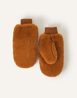 Accessorize Faux Fur Mittens