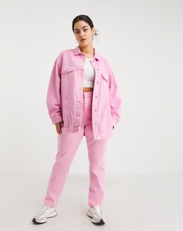 Candy Pink Boyfriend Denim Jacket