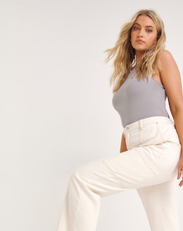 Ecru Cargo Jeans
