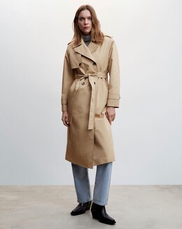 Mango Double-Button Trench