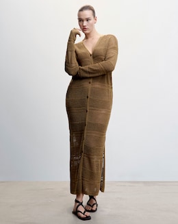 Mango Side Slit Cardigan