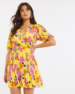 Figleaves Panama Tiered Mini Beach Dress