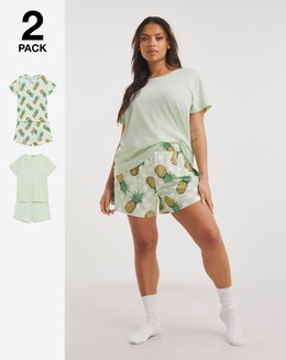 Pretty Secrets Value 2 Pack Pyjama Shortie Sets