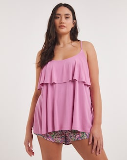 Simply Be Shortie Pyjama Set With Cami Top