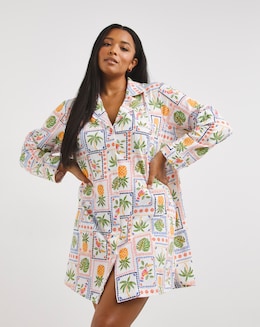 Cotton Button Through Nightshirt