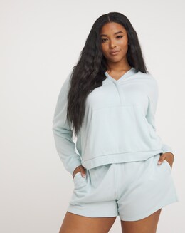 Mock Wrap Hoodie and Short Lounge Set