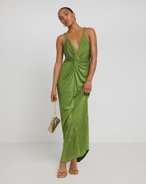 Simply Be Green Slinky Midaxi Dress - Image 5
