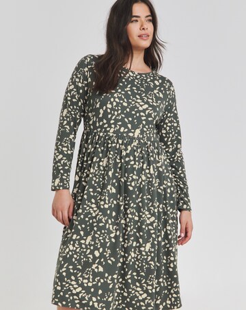 Green Print Supersoft Midi Dress