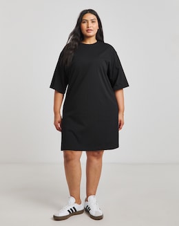 Black Jersey Boxy T-Shirt Dress