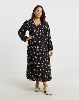 Simply Be Button Through Midi Dress - Image
