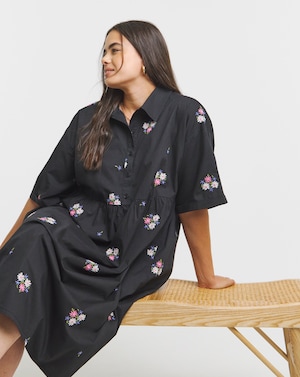 Embroidered Shirt Dress - Image 3