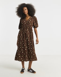 Button Through Midi Dress - Image