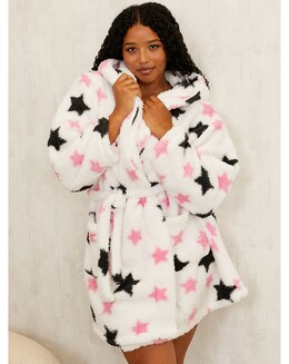 Jim Jam The label Pink &amp; Black Star Dressing Gown