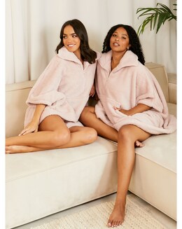 Jim Jam The Label Pink Zip Oversized Hoody