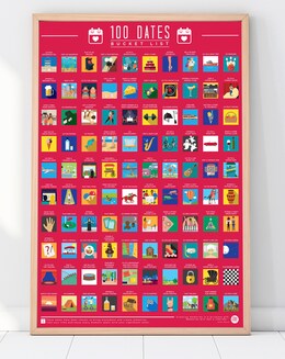 100 Dates Scratch Off Poster