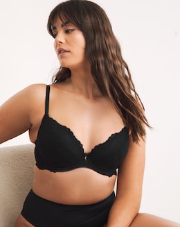 Gossard Superboost Lace NonPad Plunge Wired Bra Black