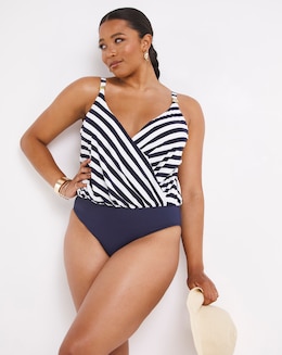 MAGISCULPT Twist Front Blouson Swimsuit