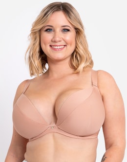 Curvy Kate Superplunge Wired Multiway Padded Plunge Bra Latte